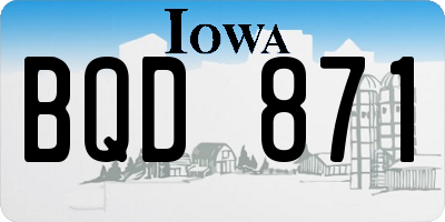 IA license plate BQD871