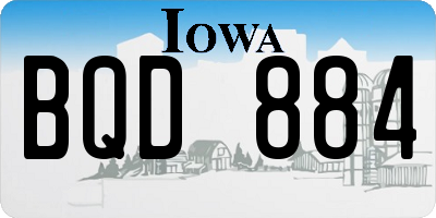 IA license plate BQD884