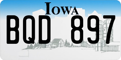 IA license plate BQD897