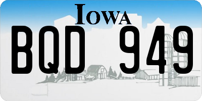 IA license plate BQD949