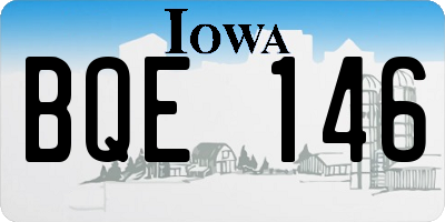 IA license plate BQE146