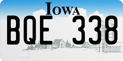 IA license plate BQE338