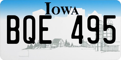 IA license plate BQE495