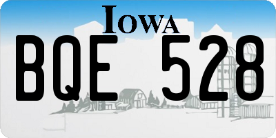 IA license plate BQE528