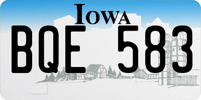 IA license plate BQE583