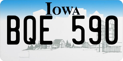 IA license plate BQE590