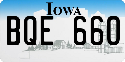 IA license plate BQE660