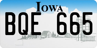 IA license plate BQE665