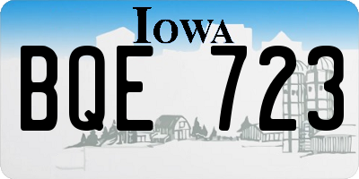 IA license plate BQE723