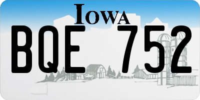 IA license plate BQE752