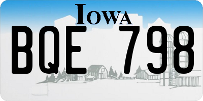 IA license plate BQE798