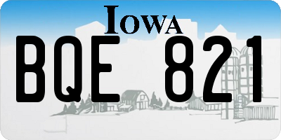 IA license plate BQE821