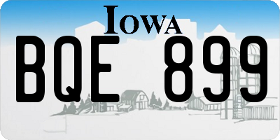 IA license plate BQE899