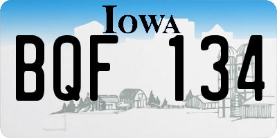 IA license plate BQF134