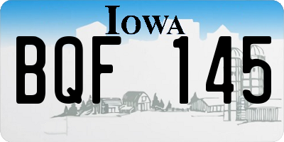 IA license plate BQF145