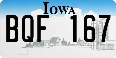 IA license plate BQF167