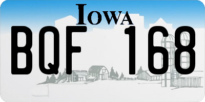 IA license plate BQF168