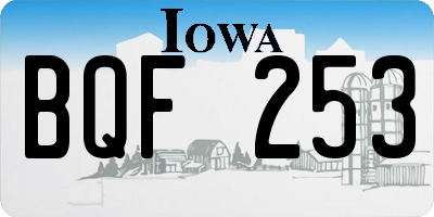 IA license plate BQF253