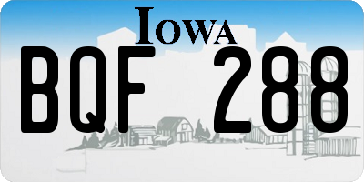 IA license plate BQF288