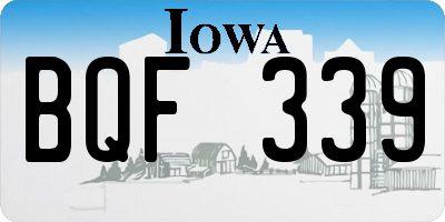 IA license plate BQF339