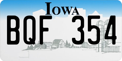 IA license plate BQF354
