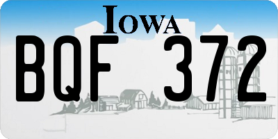 IA license plate BQF372