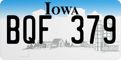 IA license plate BQF379
