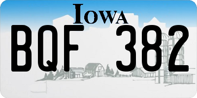 IA license plate BQF382