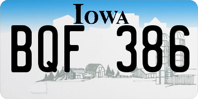 IA license plate BQF386