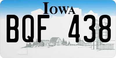 IA license plate BQF438