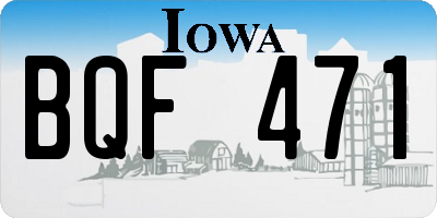IA license plate BQF471