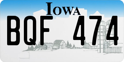 IA license plate BQF474
