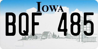 IA license plate BQF485