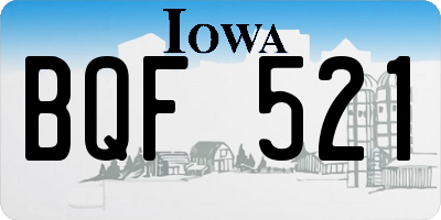 IA license plate BQF521