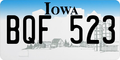 IA license plate BQF523