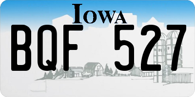 IA license plate BQF527