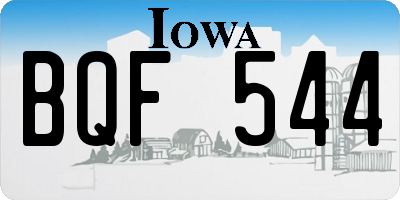 IA license plate BQF544