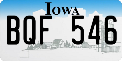 IA license plate BQF546