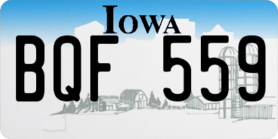 IA license plate BQF559
