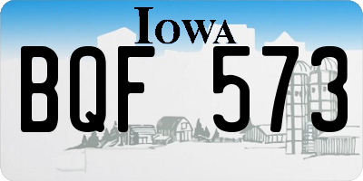 IA license plate BQF573
