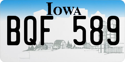 IA license plate BQF589