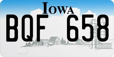 IA license plate BQF658