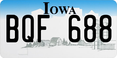 IA license plate BQF688
