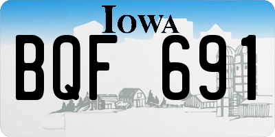IA license plate BQF691