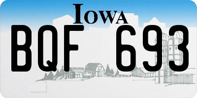 IA license plate BQF693