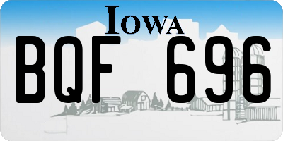 IA license plate BQF696