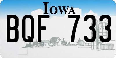 IA license plate BQF733