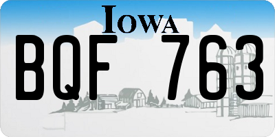 IA license plate BQF763