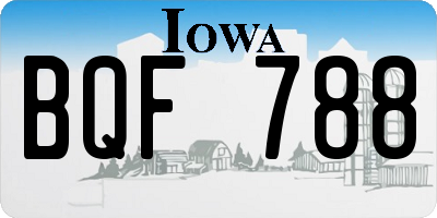 IA license plate BQF788