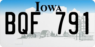 IA license plate BQF791